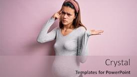  Presentation with baby girl - Presentation enhanced with young-beautiful-teenager-girl-pregnant background and a coral colored foreground