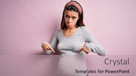  Presentation with sad girl - Cool new PPT layouts with young-beautiful-teenager-girl-pregnant backdrop and a coral colored foreground