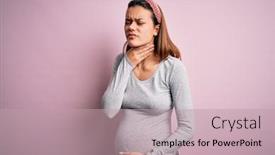  Presentation with sore throat - Beautiful slide set featuring young-beautiful-teenager-girl-pregnant backdrop and a coral colored foreground
