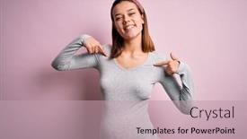  Presentation with baby smile - Slide set having young-beautiful-teenager-girl-pregnant background and a coral colored foreground