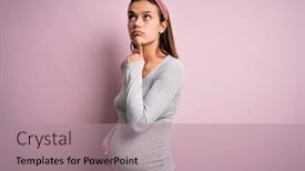  Presentation with baby girl - Cool new slide set with young-beautiful-teenager-girl-pregnant backdrop and a coral colored foreground