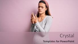  Presentation with baby girl - PPT theme having young-beautiful-teenager-girl-pregnant background and a coral colored foreground