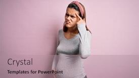  Presentation with skin infection - Audience pleasing slide set consisting of young-beautiful-teenager-girl-pregnant backdrop and a coral colored foreground