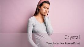  Presentation with pregnant depression - Cool new PPT theme with young-beautiful-teenager-girl-pregnant backdrop and a soft green colored foreground