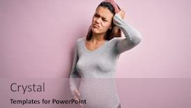  Presentation with baby girl - Slide set enhanced with young-beautiful-teenager-girl-pregnant background and a coral colored foreground