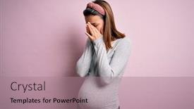  Presentation with pregnant depression - Beautiful presentation theme featuring young-beautiful-teenager-girl-pregnant backdrop and a coral colored foreground