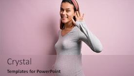  Presentation with baby girl welcome - Presentation enhanced with young-beautiful-teenager-girl-pregnant background and a coral colored foreground