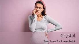  Presentation with pink nails - Presentation having young-beautiful-teenager-girl-pregnant background and a coral colored foreground
