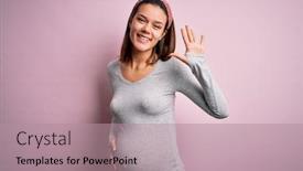  Presentation with baby girl - Presentation consisting of young-beautiful-teenager-girl-pregnant background and a coral colored foreground