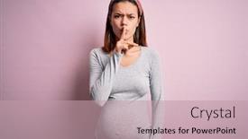  Presentation with baby girl - Beautiful slide set featuring young-beautiful-teenager-girl-pregnant backdrop and a coral colored foreground
