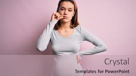  Presentation with lips mouth - PPT theme with young-beautiful-teenager-girl-pregnant background and a soft green colored foreground