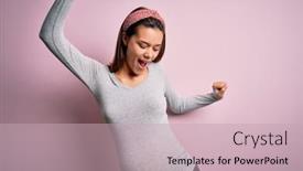  Presentation with pregnant woman - Colorful presentation design enhanced with young-beautiful-teenager-woman-pregnant backdrop and a soft green colored foreground