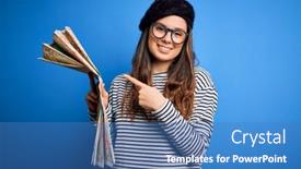  Presentation with city map - Slide set consisting of young-beautiful-tourist-woman background and a teal colored foreground