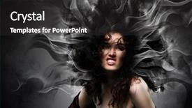  Presentation with halloween - Presentation design with young beautiful witch halloween day background and a dark gray colored foreground