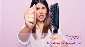  Presentation with capillary - Beautiful slide set featuring young-beautiful-woman-agry backdrop and a lemonade colored foreground