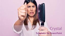  Presentation with capillary - Presentation theme having young-beautiful-woman-agry background and a lemonade colored foreground