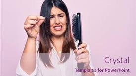  Presentation with capillary - PPT theme with young-beautiful-woman-agry background and a lemonade colored foreground