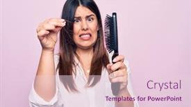  Presentation with capillary - Audience pleasing PPT theme consisting of young-beautiful-woman-agry backdrop and a lemonade colored foreground