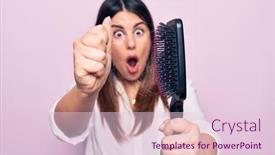  Presentation with capillary - Colorful PPT theme enhanced with young-beautiful-woman-agry backdrop and a lemonade colored foreground