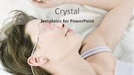  Presentation with beautiful young woman getting face - PPT theme featuring young-beautiful-woman-caucasian background and a lemonade colored foreground