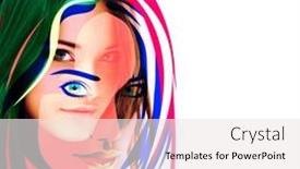  Presentation with fashion - Theme enhanced with young-beautiful-woman-double-exposure background and a white colored foreground