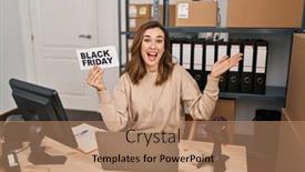  Presentation with black woman - Theme with young-beautiful-woman-holding-black background and a  colored foreground