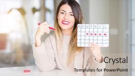  Presentation with teen mom cap and gown holding a baby - Presentation design consisting of young beautiful woman holding menstruation background and a lemonade colored foreground