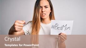  Presentation with young mothers - Amazing theme having young-beautiful-woman-holding-paper backdrop and a coral colored foreground