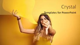  Presentation with negative - Amazing presentation having yellow isolated background with angry backdrop and a yellow colored foreground