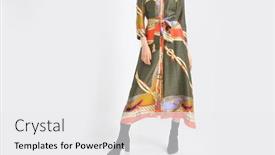  Presentation with hell - Beautiful PPT theme featuring young-beautiful-woman-in-fashion backdrop and a white colored foreground