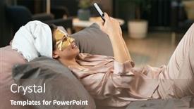  Presentation with golden woman - Beautiful theme featuring young-beautiful-woman-in-silk backdrop and a violet colored foreground