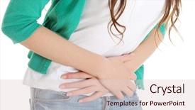  Presentation with stomach - Amazing presentation design having young beautiful woman is having backdrop and a lemonade colored foreground