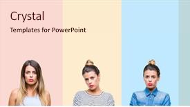  Presentation with beautiful midnight sun over - Colorful PPT layouts enhanced with young beautiful woman over colorful backdrop and a  colored foreground