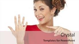  Presentation with engagement - PPT theme having young beautiful woman showing her engagement ring background and a lemonade colored foreground