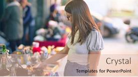  Presentation with confident - Cool new slides with young-beautiful-woman-smiling-happy backdrop and a lemonade colored foreground