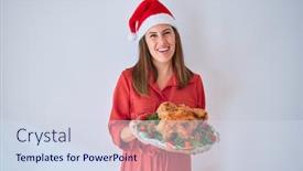  Presentation with thanksgiving - Amazing theme having young-beautiful-woman-smiling-proud backdrop and a sky blue colored foreground