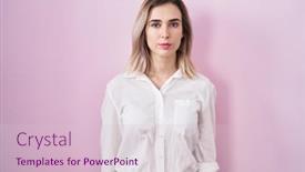  Presentation with pink simple - Slide set featuring young-beautiful-woman-standing-over background and a lemonade colored foreground