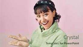  Presentation with woman hands open - 