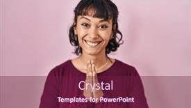  Presentation with forgiveness - Presentation theme with young-beautiful-woman-standing-over background and a  colored foreground