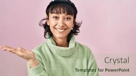  Presentation with hand palm - 