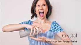  Presentation with hand sanitizer - Theme with young-beautiful-woman-using-hand background and a lemonade colored foreground