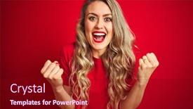  Presentation with basic - Beautiful presentation featuring young beautiful woman wearing basic t-shirt standing over red isolated background celebrating surprised and amazed for success with arms raised and open eyes winner concept backdrop and a crimson colored foreground