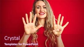  Presentation with basic - Amazing presentation theme having young-beautiful-woman-wearing-basic backdrop and a crimson colored foreground