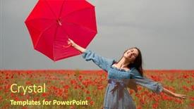  Presentation with beautiful young girl red - PPT theme consisting of young-beautiful-woman-wearing-blue background and a red colored foreground