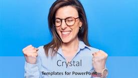  Presentation with business success - Audience pleasing presentation theme consisting of young-beautiful-woman-wearing-business backdrop and a light blue colored foreground