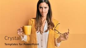  Presentation with drinking problem - Amazing presentation theme having young-beautiful-woman-wearing-business backdrop and a gold colored foreground