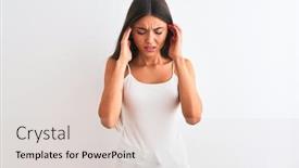  Presentation with migraine - Presentation theme enhanced with head because stress suffering migraine background and a lemonade colored foreground