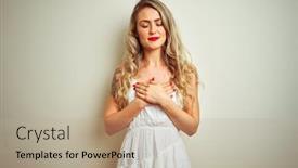  Presentation with womens health case study - Slide deck having young-beautiful-woman-wearing-casual background and a coral colored foreground