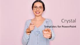  Presentation with energy - Slides enhanced with young-beautiful-woman-wearing-casual background and a lemonade colored foreground