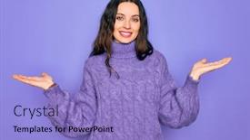  Presentation with advertising - Presentation design having young-beautiful-woman-wearing-casual background and a light blue colored foreground